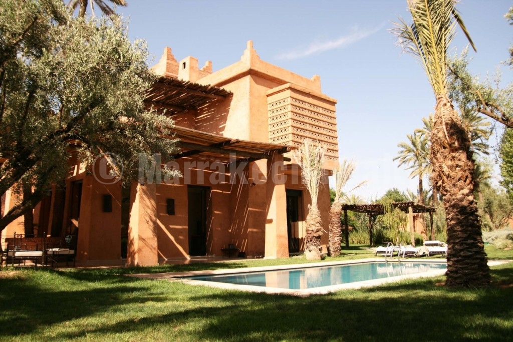 Superbe villa de 4 chambres à louer dans un domaine privé à proximité de Marrakech