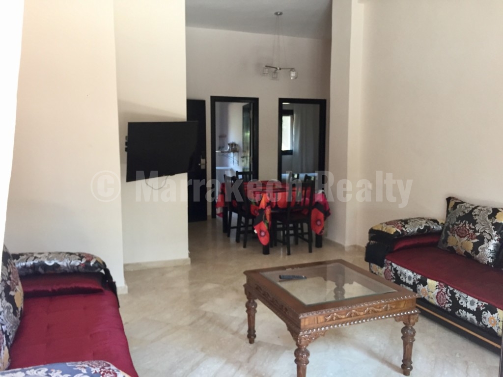 For rent close to Marrakech: 2 bedroom appartment with roof-terrace
