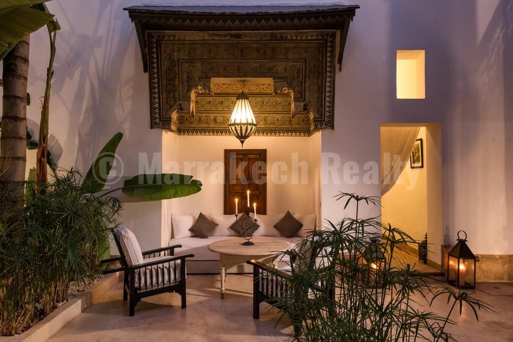 Superbe et élégant Riad rénové à vendre en Medina de Marrakech