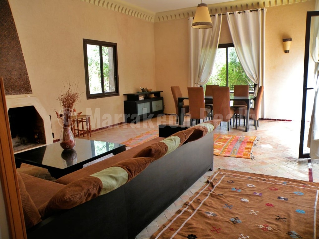 Pleasant 4 bedroom villa for rent long term 20 minutes from Marrakech