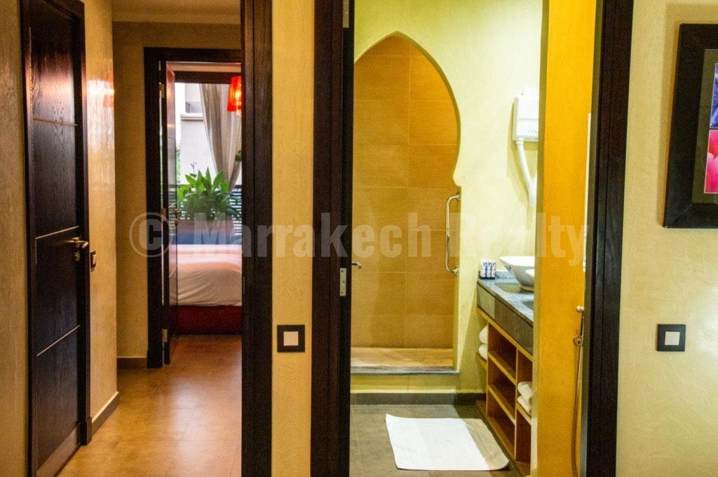 Large 1 bedroom apartment with terrace for rent in downtown Marrakech