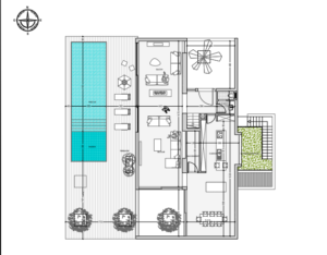 Domaine privé de 5 hectares : 30 villas dont un exemple de 4 chambres