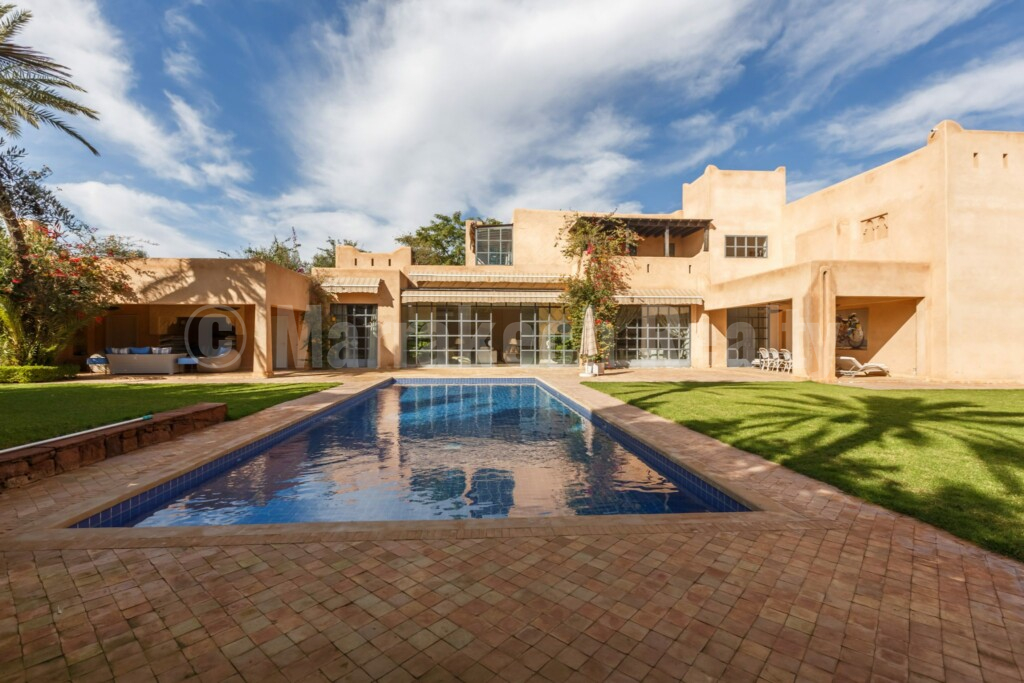 Luxueuse villa dans un domaine sécurisé en Palmeraie de Marrakech