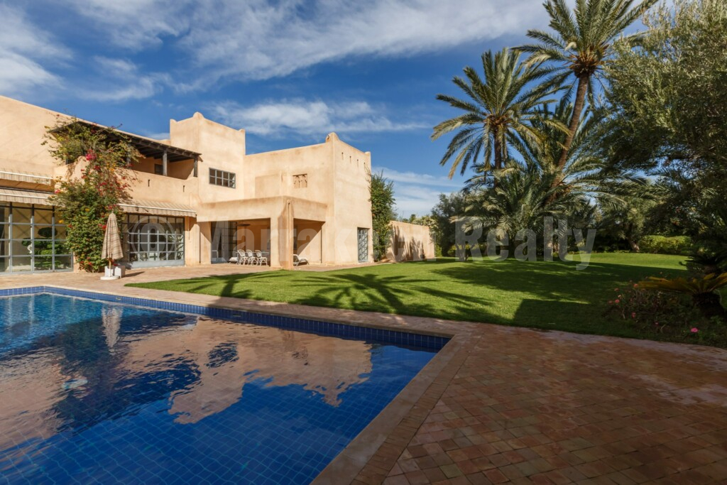 Luxueuse villa dans un domaine sécurisé en Palmeraie de Marrakech