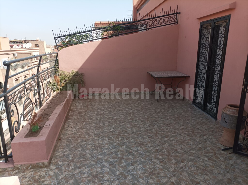 Appartement avec double terrasse au cœur de Marrakech en location longue durée