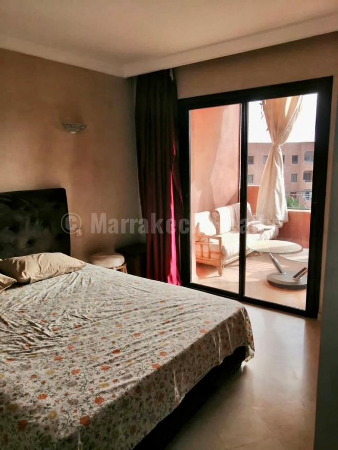 Appartement deux chambres à louer en longue durée dans residence en palmeraie