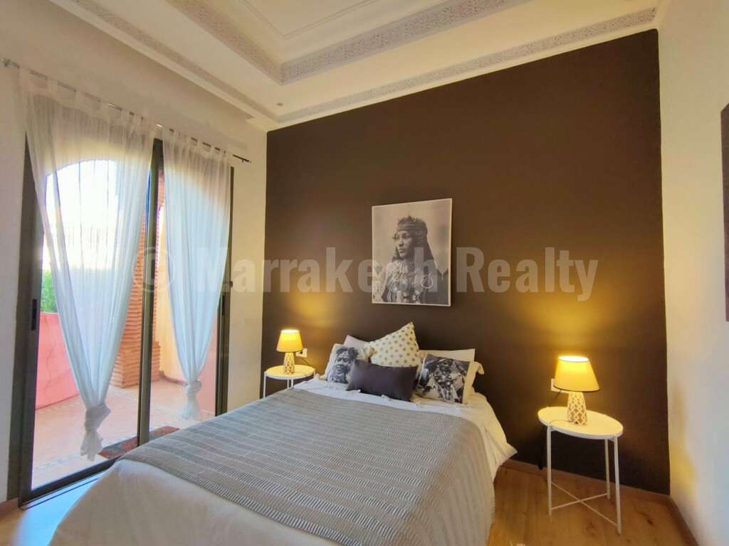 Bel appartement en rez-de-jardin en Palmeraie de Marrakech