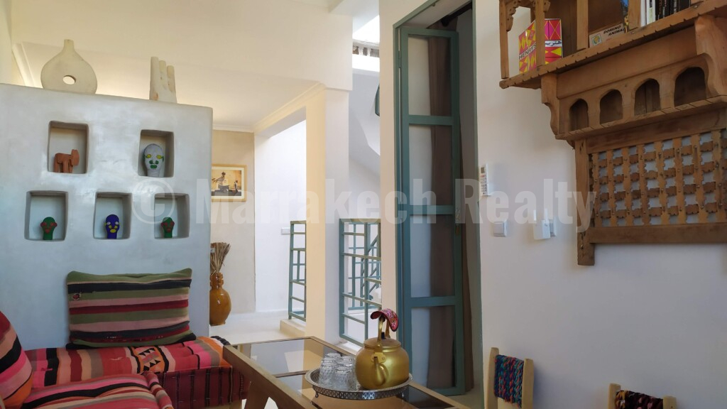 Double riad – 7 bedrooms – rooftop terrace with open view, two pools