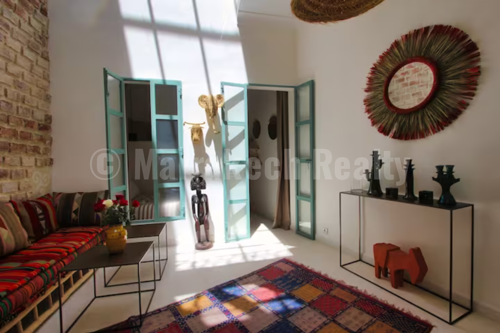Double riad – 7 bedrooms – rooftop terrace with open view, two pools