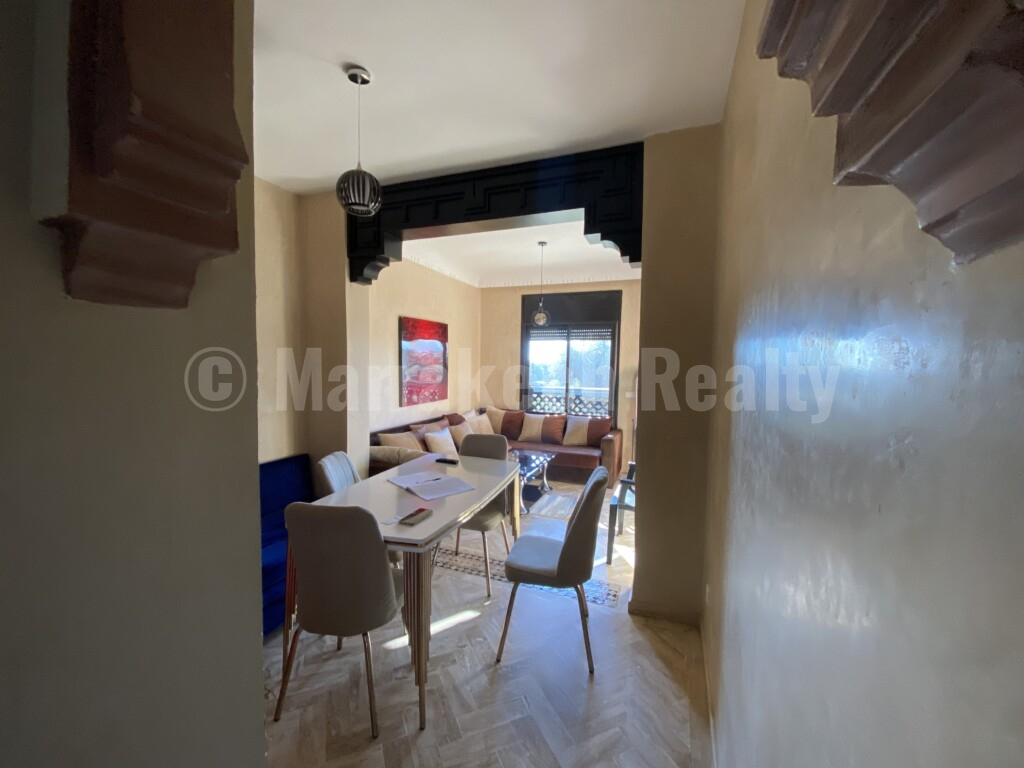 Bel appartement dans résidence sécurisée avec piscine, tout proche de Marrakech
