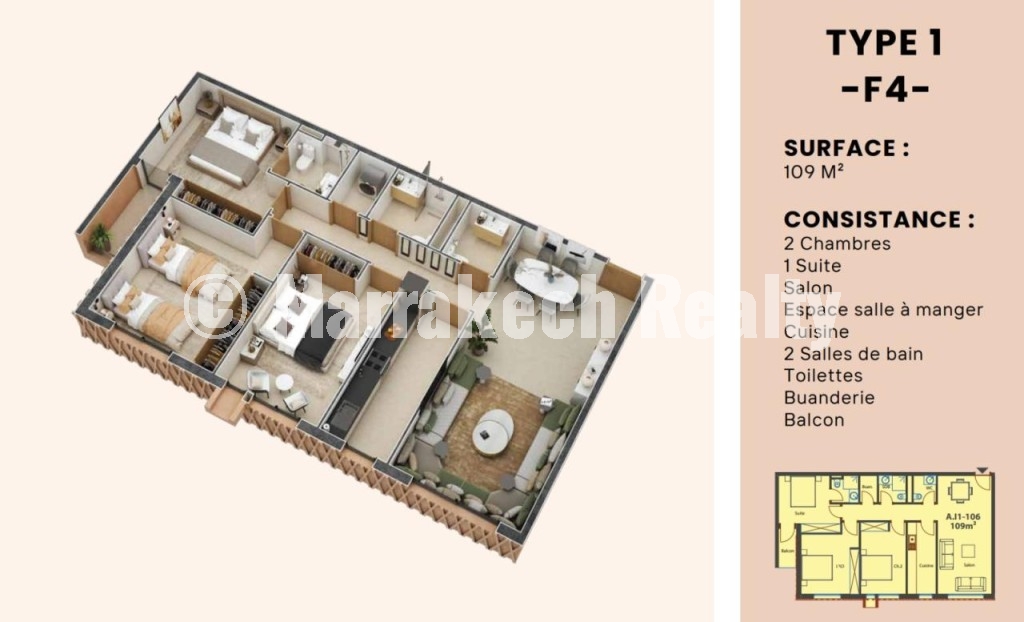 Studios et Appartements à vendre en cours de construction
