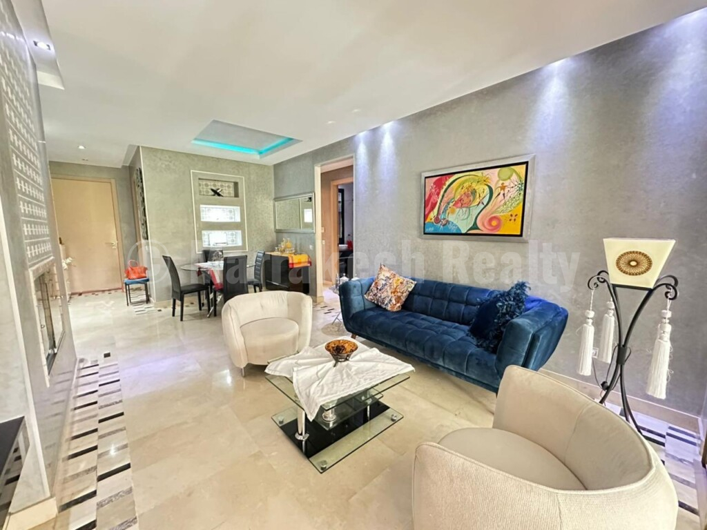 Appartement de trois pièces en rez-de jardin dans une résidence fermée