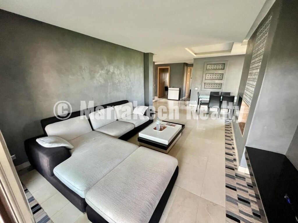 Furnished 114 m² Apartment with Double Terrace for Rent