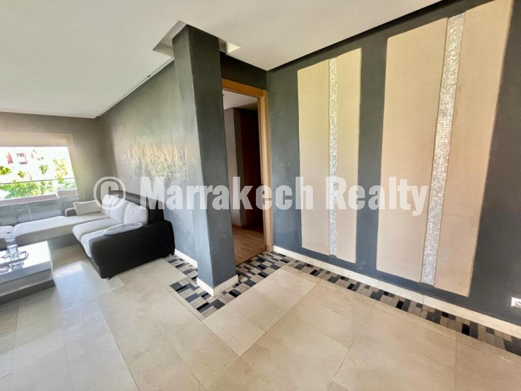 Furnished 114 m² Apartment with Double Terrace for Rent