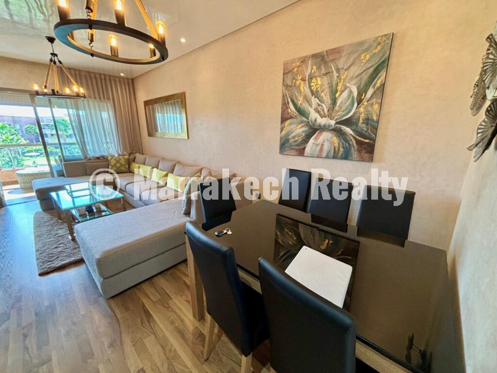 Appartement de standing avec vue sur golf et Atlas