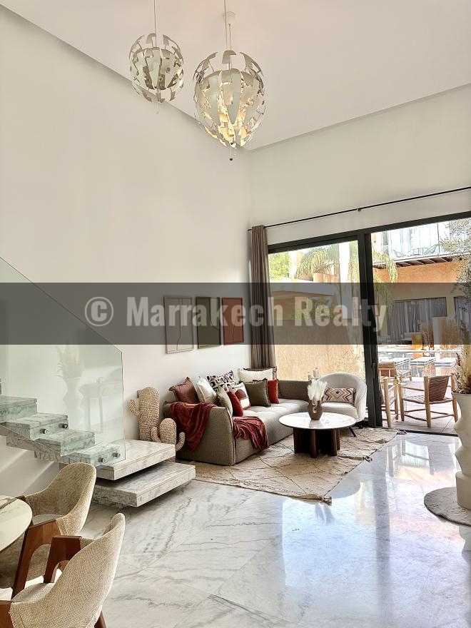 Two-bedroom duplex in a secure residence in Marrakech