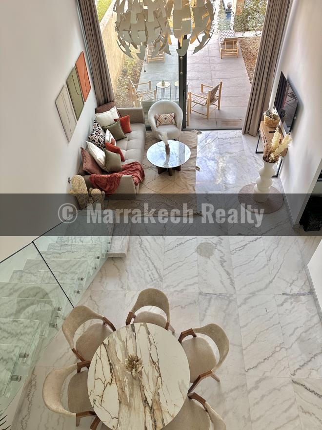 Duplex 2 chambres dans résidence sécurisée à Marrakech