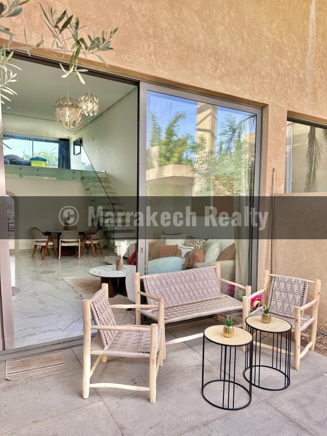 Duplex 2 chambres dans résidence sécurisée à Marrakech