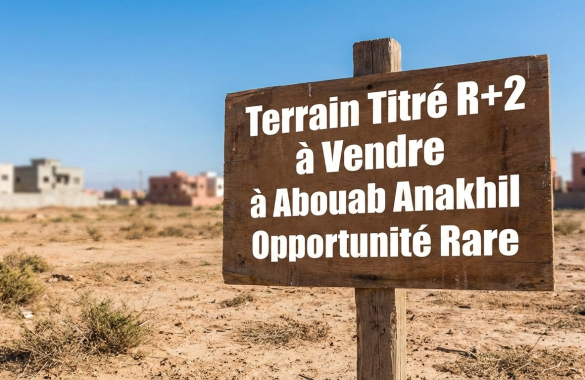 Terrain Titré R+2 à Vendre à Abouab Anakhil – Opportunité à Saisir
