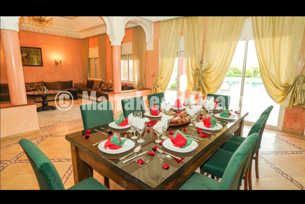 Superbe Villa de Plain-Pied Style Marocain à Louer – Route de Fès