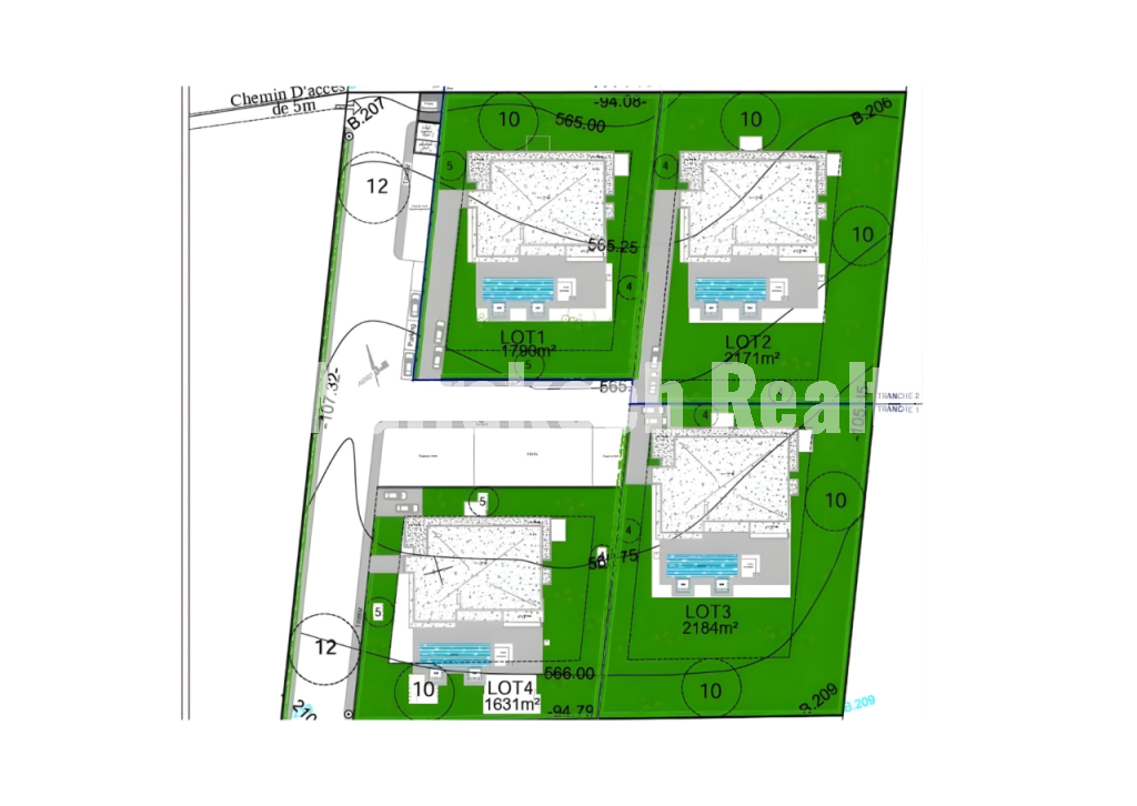 Exceptional plot of land for 4 luxury villas – Ourika Road