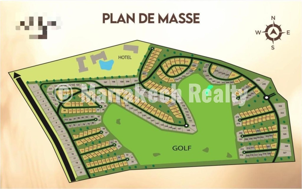 Lot de Terrain pour Villa à Vendre Route de Tahanaout