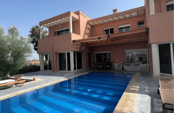 Villa Moderne avec Piscine Chauffée – Vue Atlas