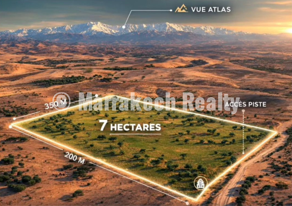Terrain Rare 7 Hectares à Vendre – Agafay Aït Imour