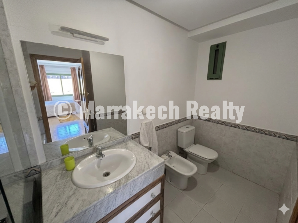 Spacieux appartement 3 chambres à louer en plein Guéliz