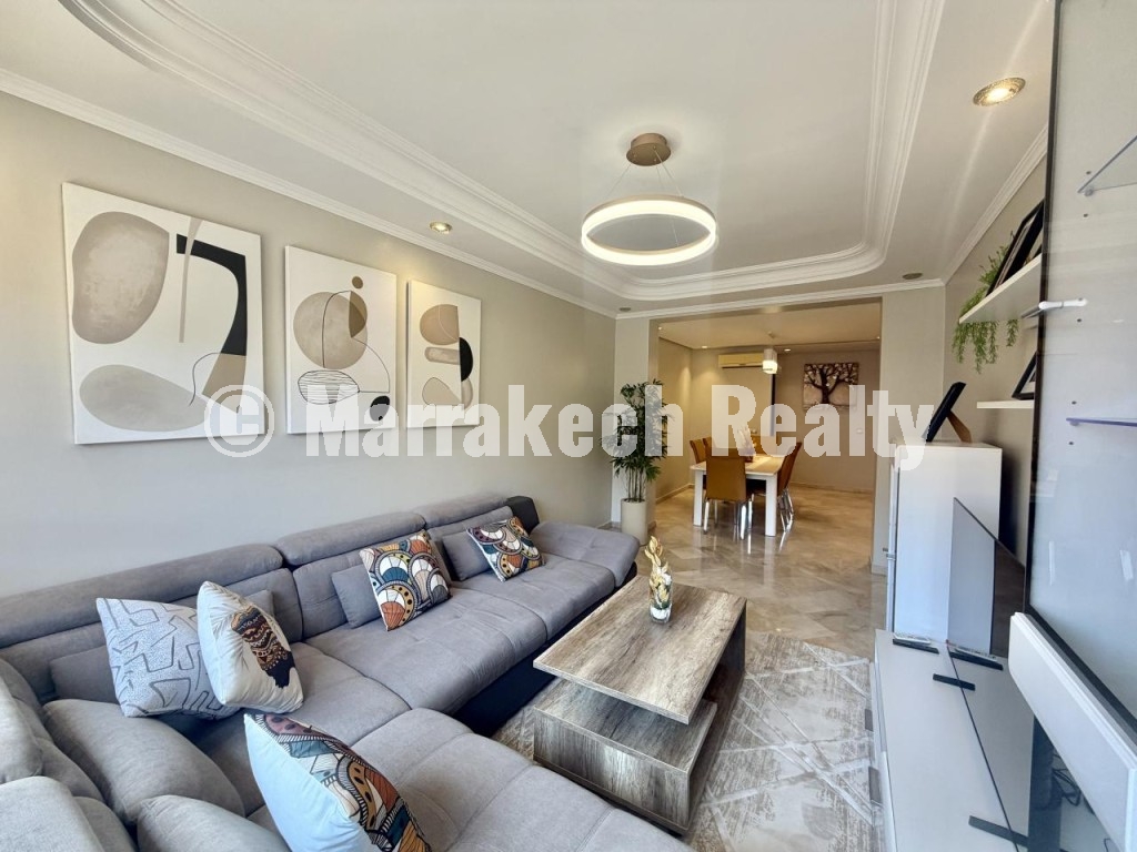 Location appartement meublé 3 chambres à Guéliz Marrakech – Centre-ville