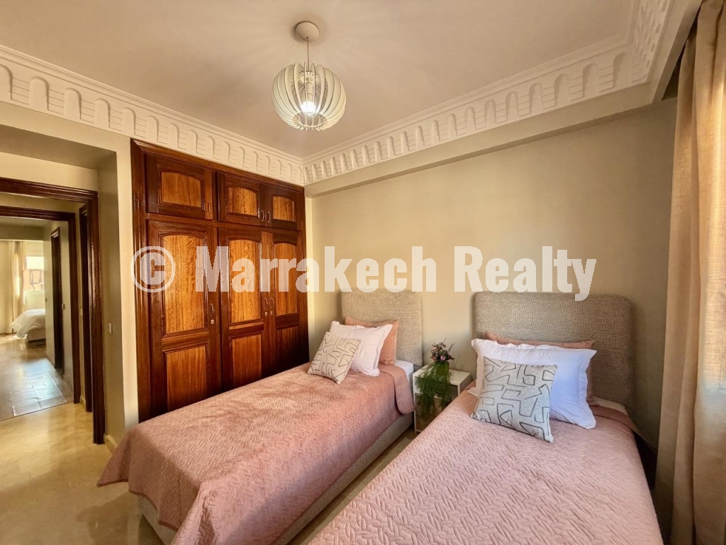 Location appartement meublé 3 chambres à Guéliz Marrakech – Centre-ville