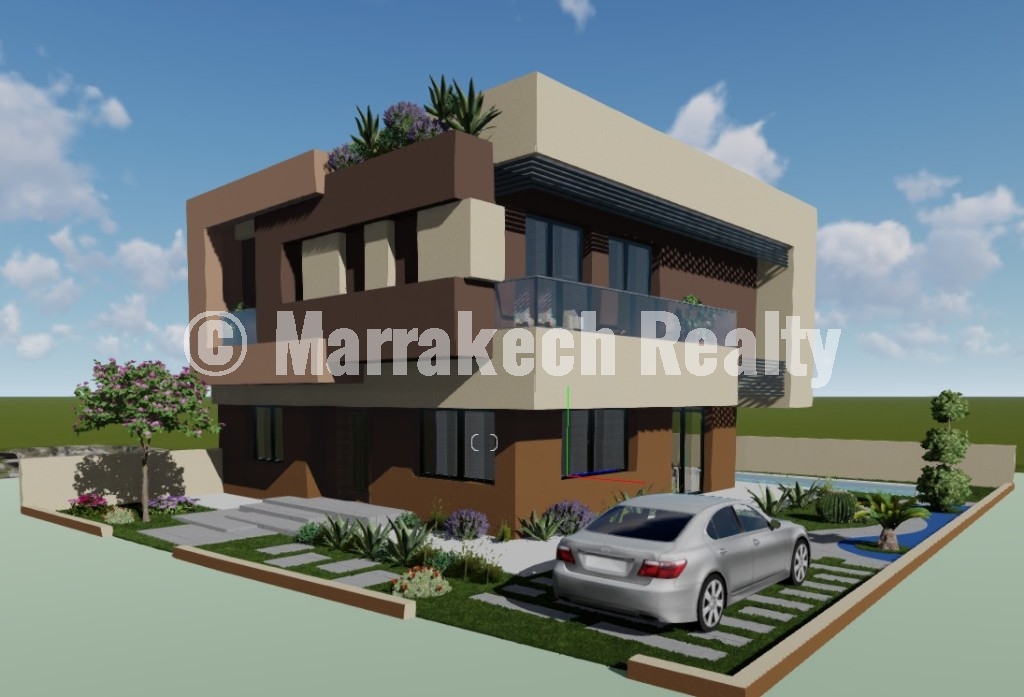 Terrain Villa 3 Façades avec Plan Autorisé – Opportunité Rare