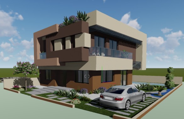 Land for a 3-sided villa with approved plans – Rare opportunity