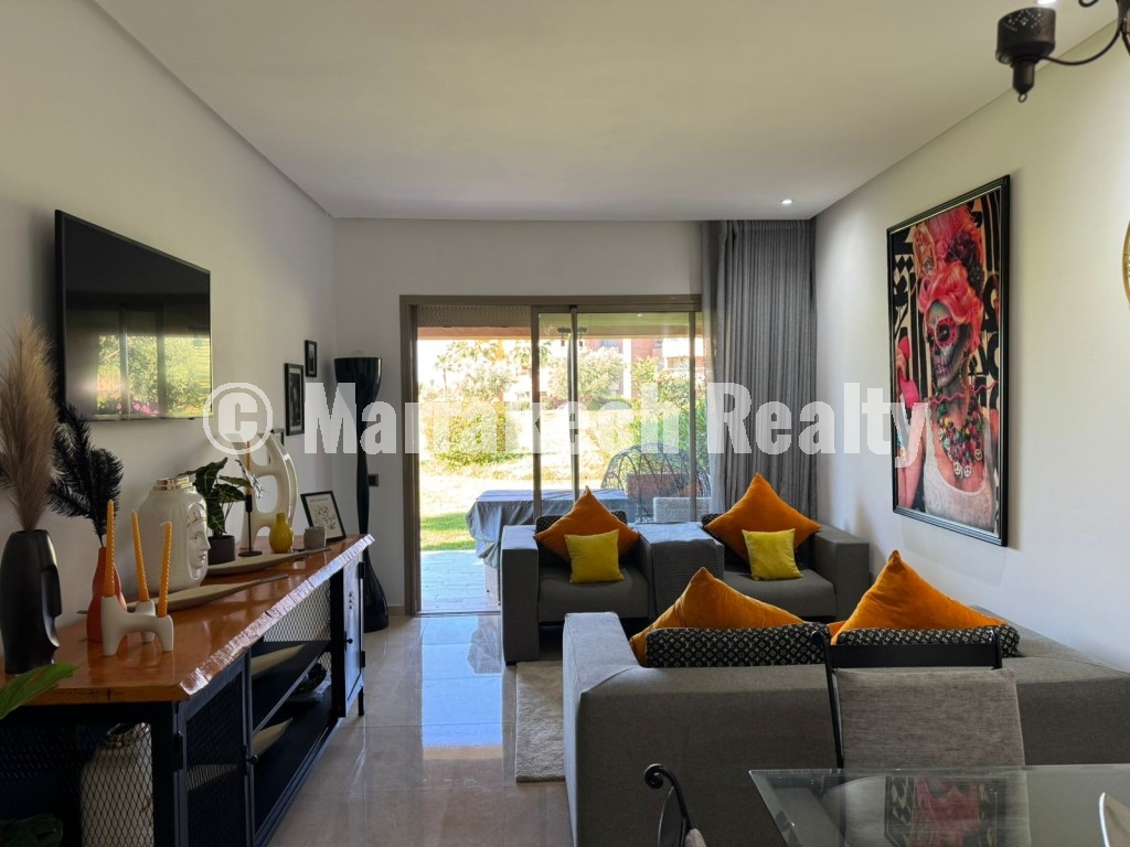 Rez-de-Jardin Meublé raffiné à louer Prestigia opale