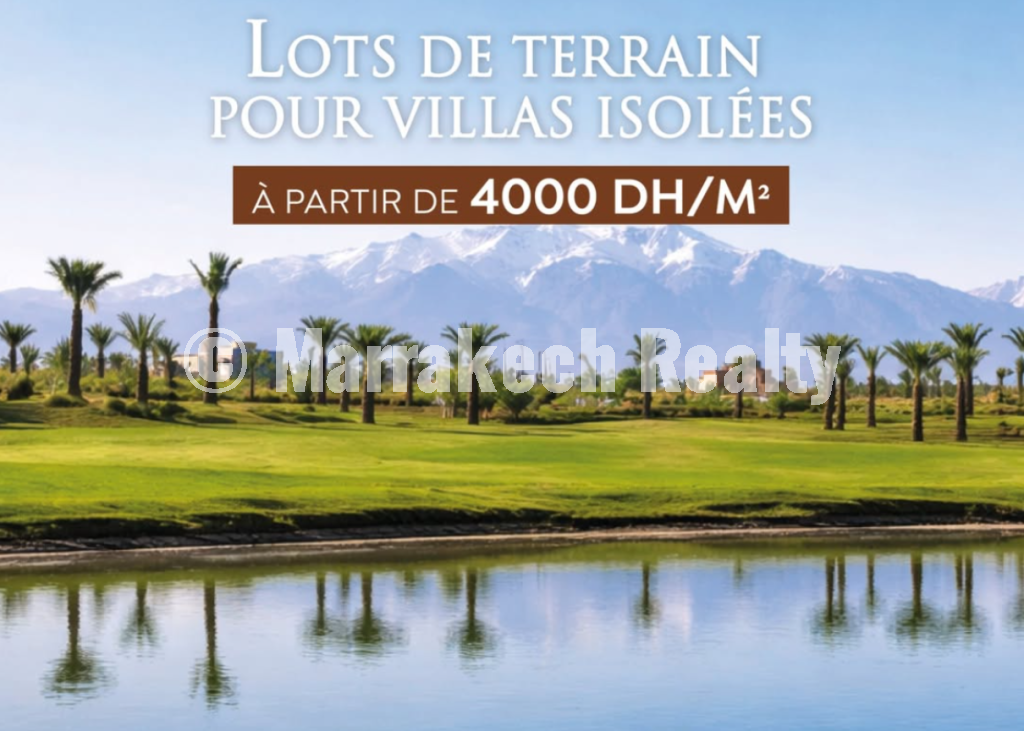 Lots de Terrain pour Villas Isolées Haut Standing Avec Vue Atlas