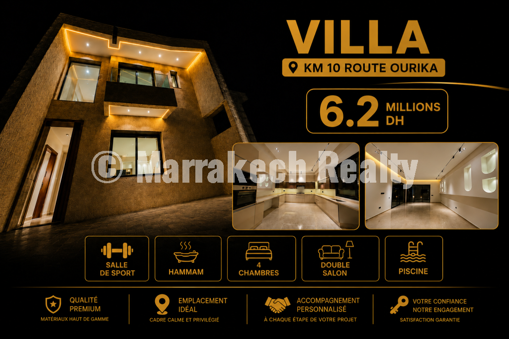 Villa Moderne d’Exception avec Vue Atlas – Route de l’Ourika