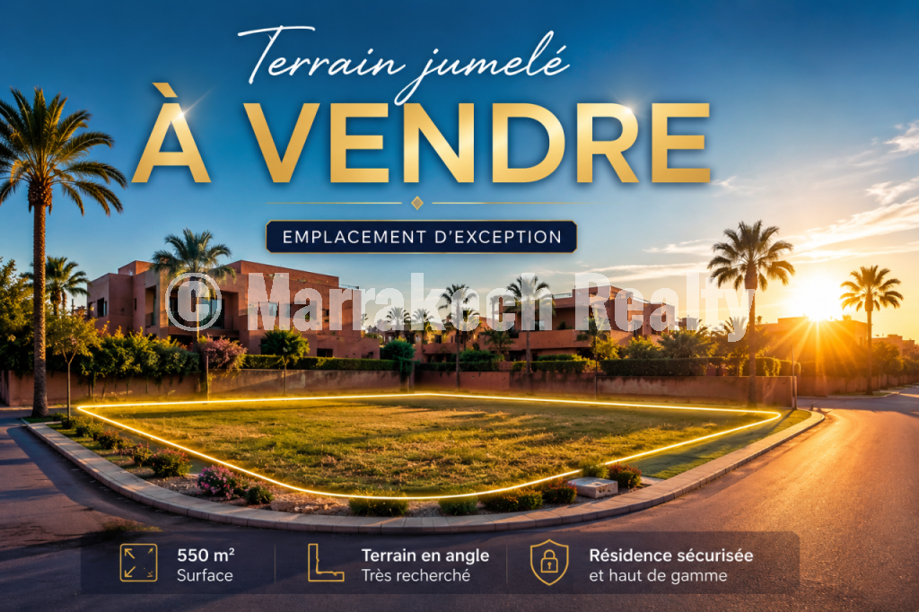 Terrain de 550 m² en angle à vendre au Golf de Noria