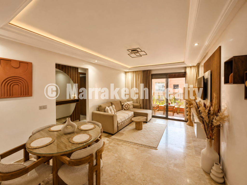 Appartement de 2 chambres à vendre à Guéliz avec piscine chauffée