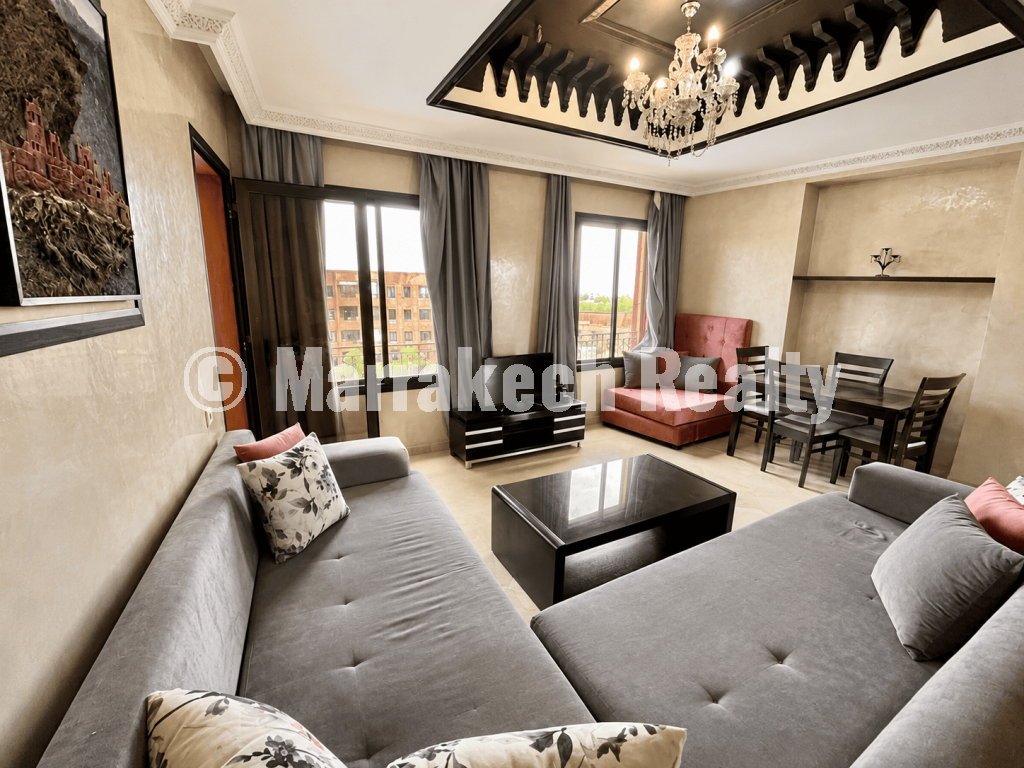Appartement meublé 2 chambres à louer à River Palm avec vue piscine