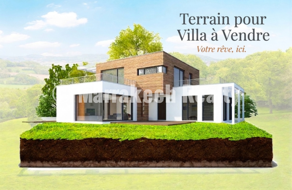 Terrain 3 façades pour villa proche des golfs Prestigia et Noria