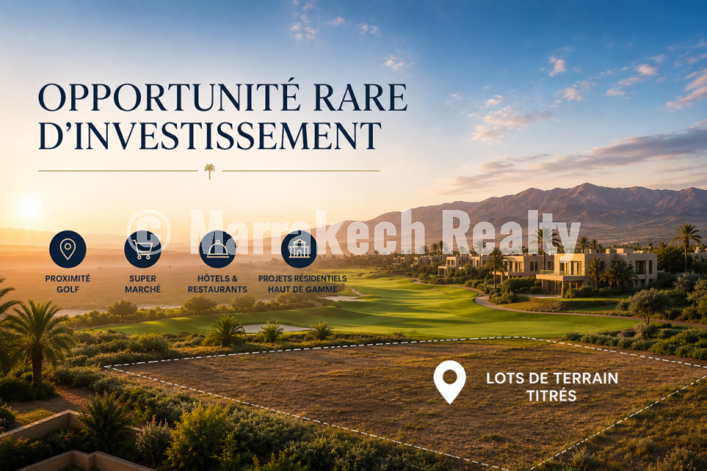 Lots de terrains titrés pour villa à La Palmeraie – À partir de 250 m²