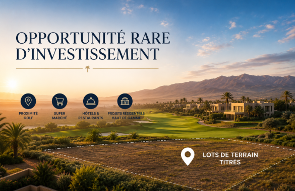 Lots de terrains titrés pour villa à La Palmeraie – À partir de 250 m²